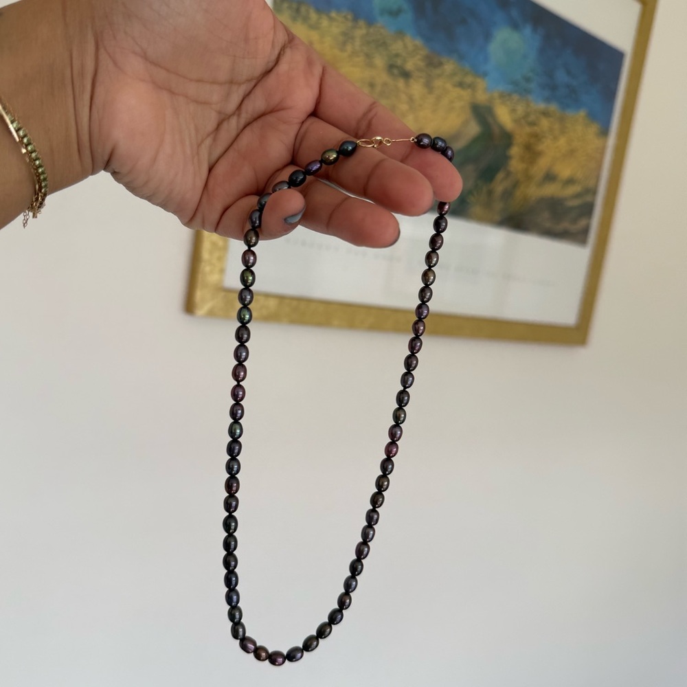 Rare Catbird Black Swan Pearl Necklace 🦢⚫️